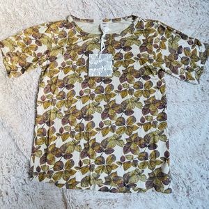 NWT Kate Quinn Bamboo Fall Leaves Shirt 6Y